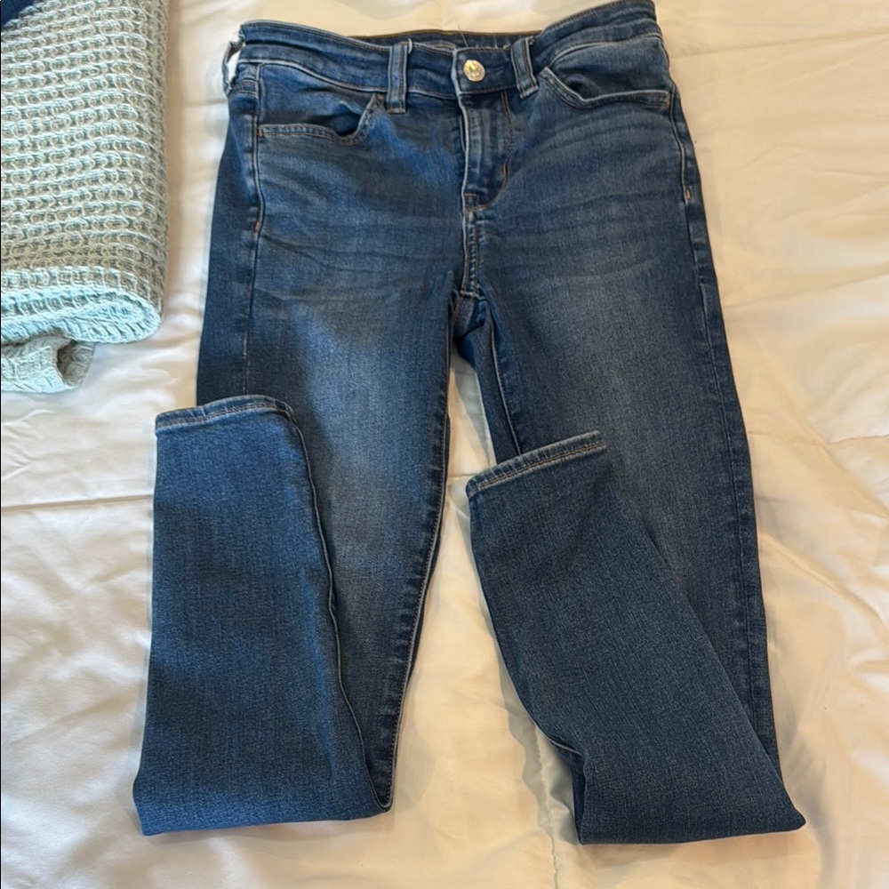 American Eagle Outfitters Blue Skinny Jeans Hi Rise